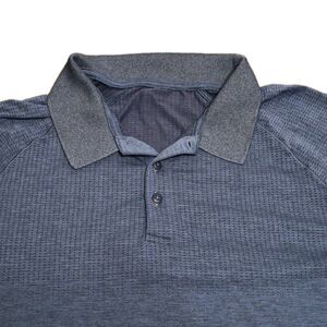 Lululemon Metal Vent Tech Polo Men Size XL Blue Start Where You Are Golf Shirt